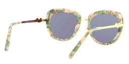 Suzanne Pattern Round Green Sunglasses5