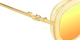 Suzanne Pattern Round Yellow Sunglasses4