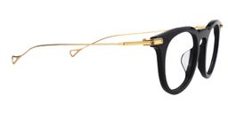 Ansel Round Black Glasses4