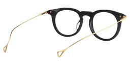 Ansel Round Black Glasses5