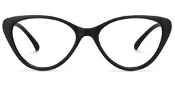 Michaela Cat Eye Black Glasses0