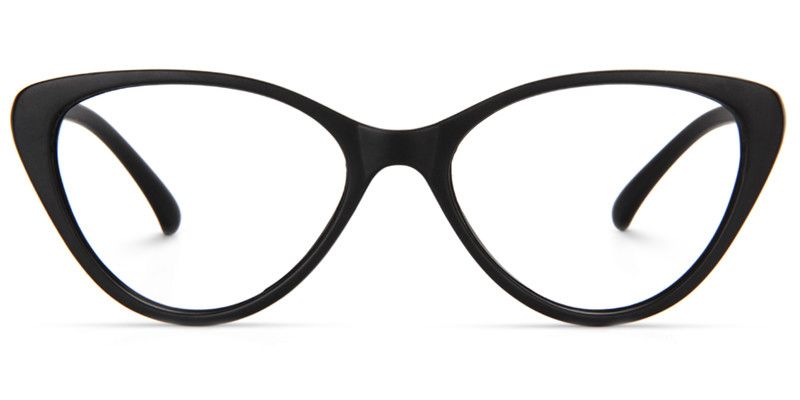 Michaela Cat Eye Black Glasses