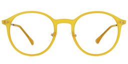 Dolores Round Gold Glasses1
