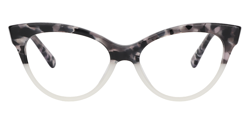 Ingrid Cateye White Glasses