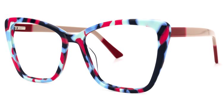 Fountain Cateye Black-Red Glasses
