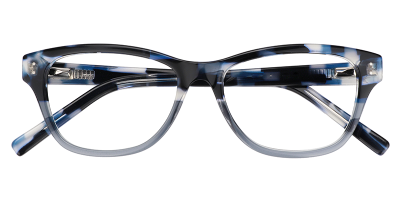 Rectangle Blue-Black Glasses | Zeelool Frames Online1