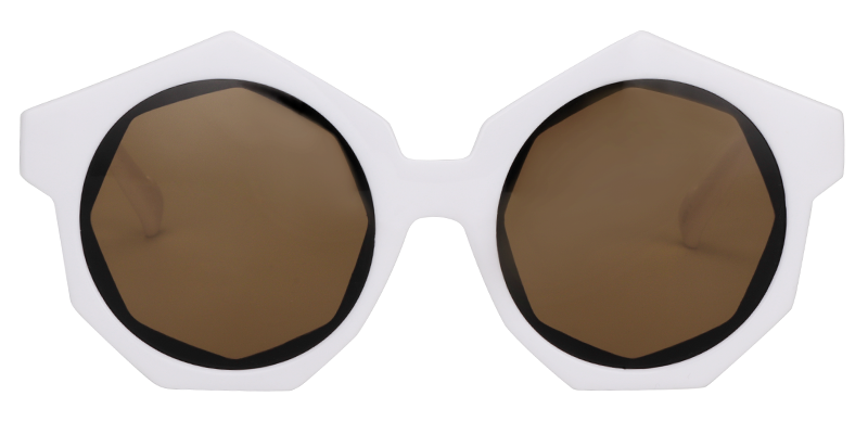 Elliot Geometric White Sunglasses