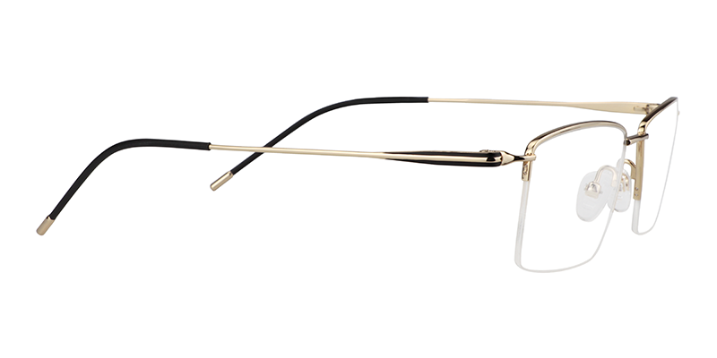 Rectangle Gold Glasses | Zeelool Eyeglasses Online4