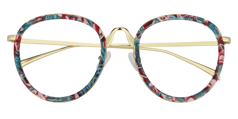 Round Floral Glasses | Zeelool Eyeglasses1