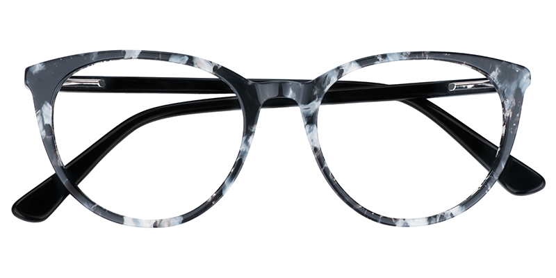Round Black-Clear Glasses | Zeelool Eyeglass Frames1
