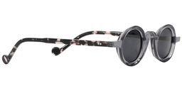 Abbott Round Gray Sunglasses4