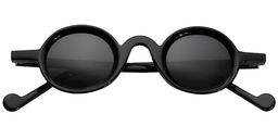 Abbott Round Black Sunglasses1