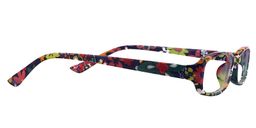 Wilma Rectangle Purple Floral Reading Glasses 3