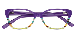 Esther Rectangle Purple Glasses1