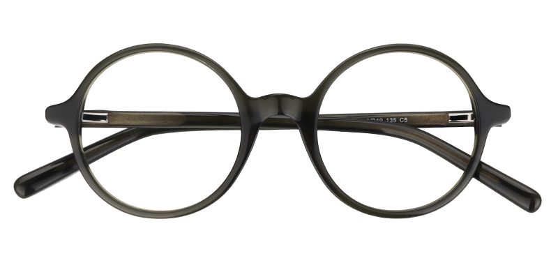 Round Dark Green Glasses1