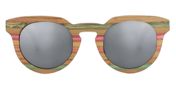 Juanita Round Silver Sunglasses0