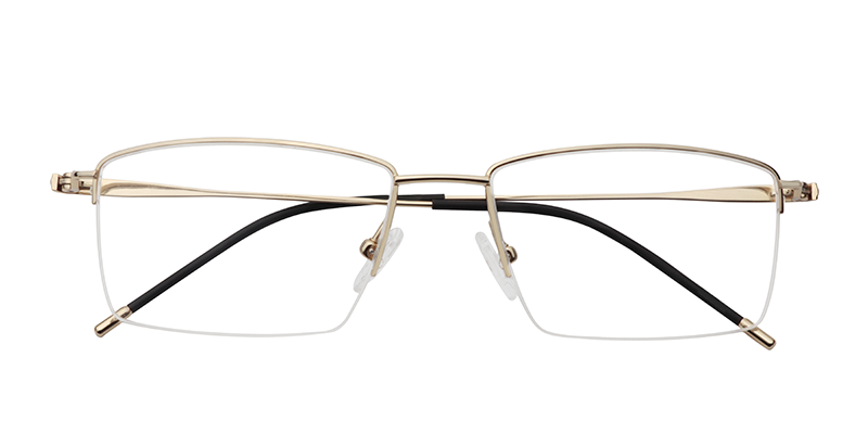 Rectangle Gold Glasses | Zeelool Eyeglasses Online1