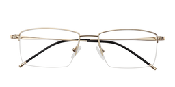 Baber Rectangle Gold Glasses1