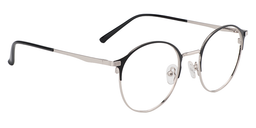 Jared Round Black-Silver Glasses3