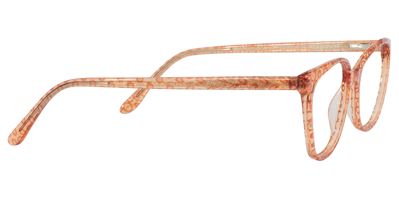 Sandra Rectangle Living Coral Glasses| Zeelool Eyeglass Frames2