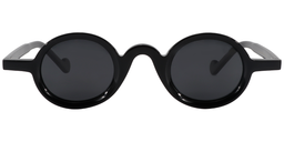 Abbott Round Black Sunglasses0