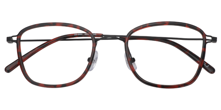 Chanel Square Red Titanium Glasses