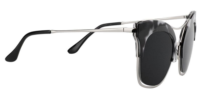 Cateye Black-White Sunglasses | Zeelool Sunglasses Online4