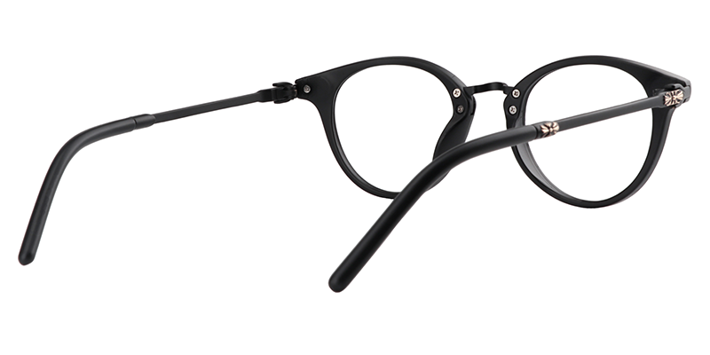 Round Black Glasses | Zeelool Eyeglasses4
