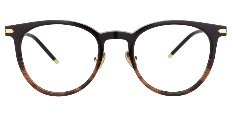 Round Brown Glasses | Zeelool Optical Online0