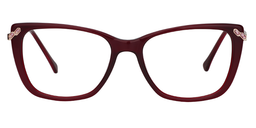 Geraldine Cat Eye Red Glasses0