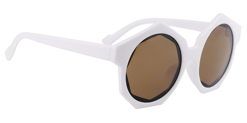 Geometric White Sunglasses | Zeelool Sunglass Frames3