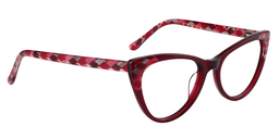 Jill Cateye Red Floral Glasses3