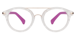 Julie Aviator White Glasses0