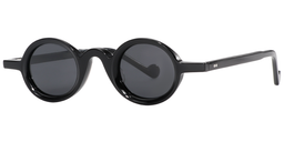 Abbott Round Black Sunglasses2