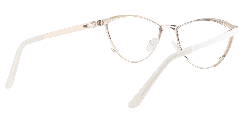 Browline White Glasses | Zeelool Eyeglasses5