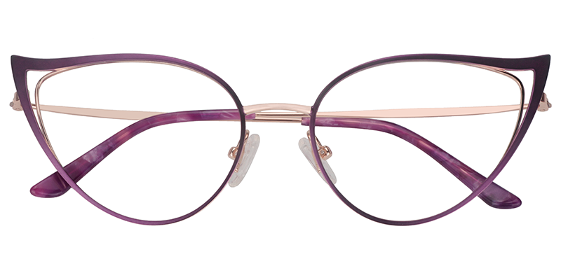 Purple Cateye Glasses | Zeelool Eyeglass Frames2