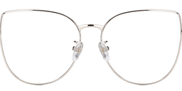 Alvina Cat Eye Silver Glasses2