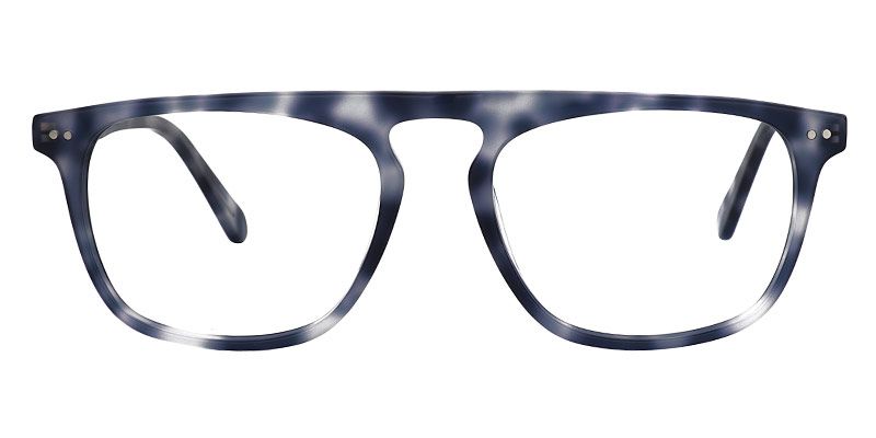Cynthia Rectangle Blue Tortoise Glasses 