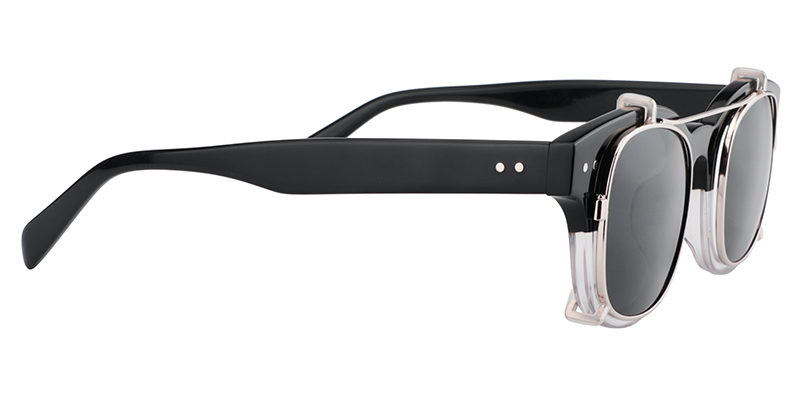 Clip-On Black-Clear Sunglasses | Zeelool Sunglasses4