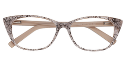 Luke Cateye Beige Glasses1
