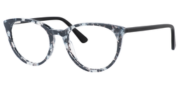 Odette Round Black-Clear Glasses2