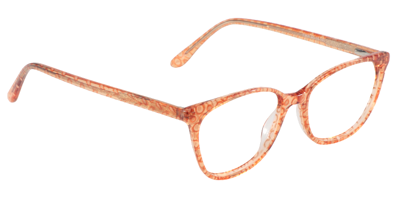 Sandra Rectangle Living Coral Glasses| Zeelool Eyeglass Frames3