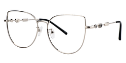 Alvina Cat Eye Silver Glasses5