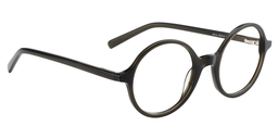 Aprile Round Dark Green Glasses3