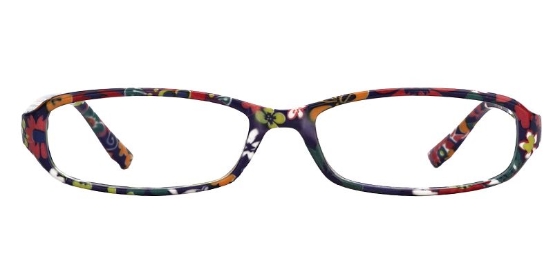 Wilma Rectangle Purple Floral Reading Glasses 