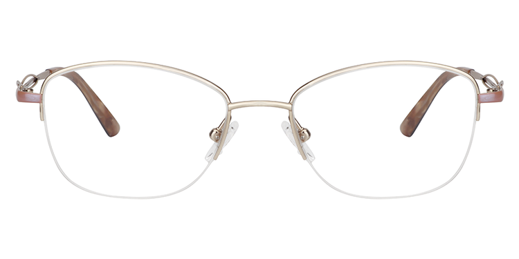 Paula Rectangle Gold Glasses