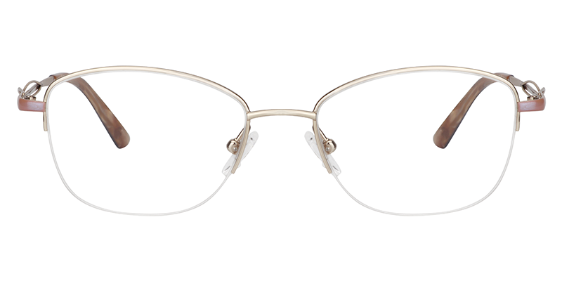 Paula Rectangle Gold Glasses