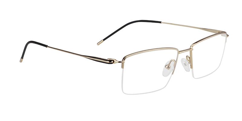 Rectangle Gold Glasses | Zeelool Eyeglasses Online3