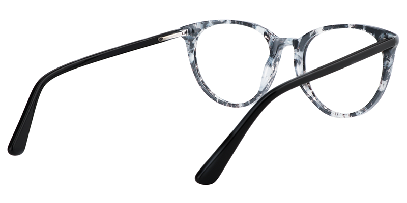 Round Black-Clear Glasses | Zeelool Eyeglass Frames5