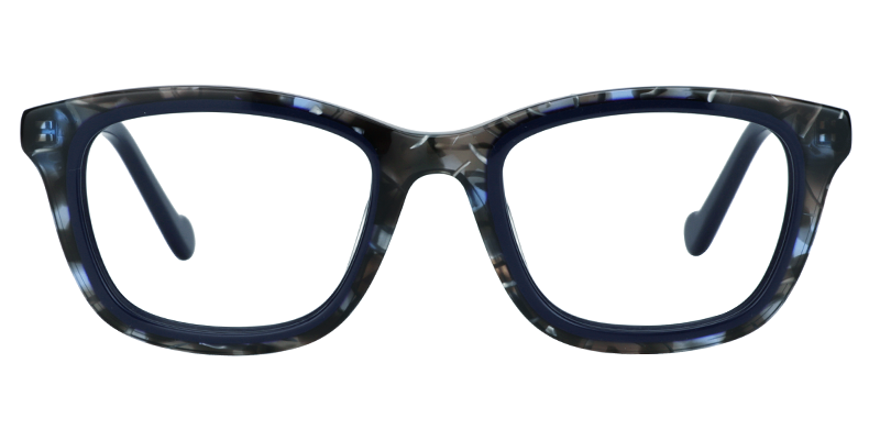 Rectangle Dark Blue Glasses0